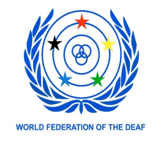 World Federation of the Deaf (WFD) logo