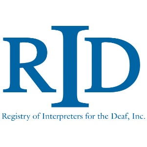 Registry of Interpreters for the Deaf (RID) logo